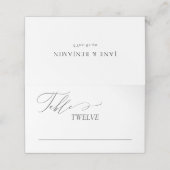 Elegant Calligraphy Black & White Classic Wedding Plaatskaartje (Buitenkant ongevouwen)