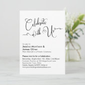 Elegant Calligraphy Black White Kaart (Staand voorkant)