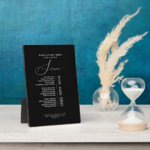 Elegant Calligraphy Black White Salon Price List