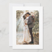 Elegant Calligraphy Black & White Wedding Save The Date (Achterkant)