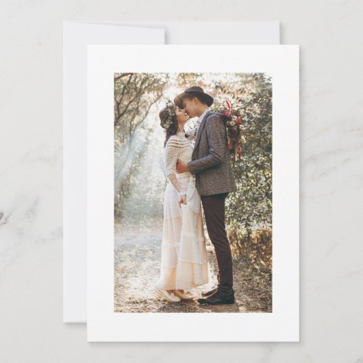 Elegant Calligraphy Black & White Wedding Save The Date (Achterkant)