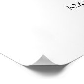 Elegant Calligraphy Black White Weduwen Welkom Poster (Hoek)