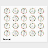 Elegant Calligraphy Blush Floral We zijn betrokken Ronde Sticker (Vel)