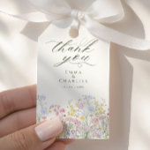 Elegant Calligraphy Boho Wildflowers Wedding Cadeaulabel