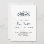Elegant Calligraphy Border Ramadan Iftar Dinner Kaart (Voorkant)