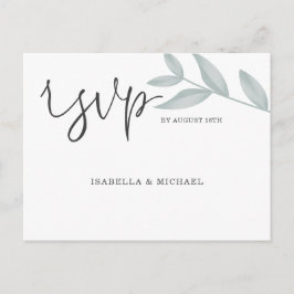 Elegant calligraphy Botanical Wedding Rsvp Briefkaart