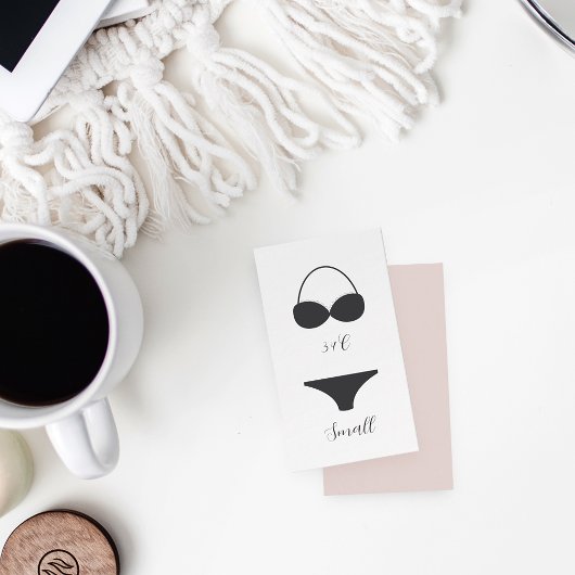 Elegant Calligraphy Bridal Lingerie Shower Informatiekaartje