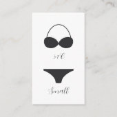 Elegant Calligraphy Bridal Lingerie Shower Informatiekaartje (Voorkant)