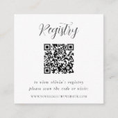 Elegant Calligraphy Bridal of Baby shower Registry Informatiekaartje (Voorkant)