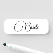 Elegant Calligraphy Bride Bachelorette Party Naamplaatje (In situ)