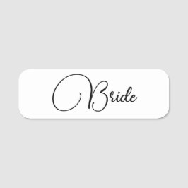 Elegant Calligraphy Bride Bachelorette Party Naamplaatje