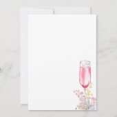 Elegant Calligraphy Brunch & Bubbly Bridal Shower Kaart (Achterkant)