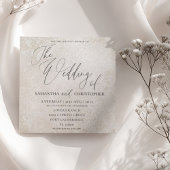 Elegant Calligraphy Champagne Gold Wedding Kaart