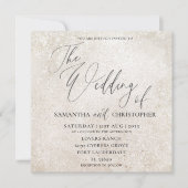 Elegant Calligraphy Champagne Gold Wedding Kaart (Voorkant)
