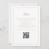 Elegant Calligraphy Champagne Gold Wedding Kaart (Achterkant)