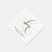 Elegant Calligraphy Cheers Festive Wedding Servet (Hoek)