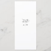 Elegant Calligraphy Chic Magnolias Spring Wedding Menu (Achterkant)