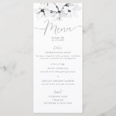 Elegant Calligraphy Chic Magnolias Spring Wedding Menu (Voorkant)