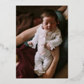 Elegant Calligraphy Christening Gold Folie Uitnodiging (Achterkant)