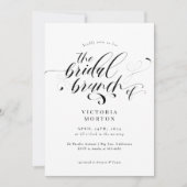Elegant Calligraphy Classic Bridal Brunch Kaart (Voorkant)