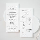 Elegant Calligraphy Classic Chronic Wedding Programmakaart