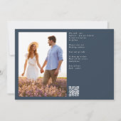 Elegant Calligraphy Classic QR Code Two Photo Save The Date (Achterkant)