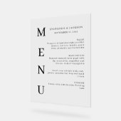 Elegant Calligraphy Classic Wedding Bar Menu Acryl Bord (Hoek)
