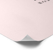 Elegant Calligraphy Classic Wedding Bar Menu Poste Poster (Hoek)