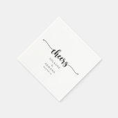 Elegant Calligraphy Classic Wedding Cheers Napkins Servet (Hoek)