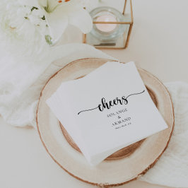 Elegant Calligraphy Classic Wedding Cheers Napkins Servet
