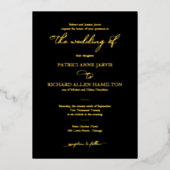 Elegant Calligraphy Classic Wedding Folie Uitnodiging (Voorkant)