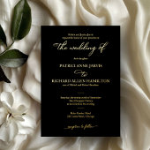 Elegant Calligraphy Classic Wedding Folie Uitnodiging