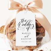 Elegant Calligraphy Classic Wedding Gift Label Cadeaulabel