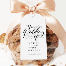 Elegant Calligraphy Classic Wedding Gift Label Cadeaulabel