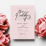 Elegant Calligraphy Classic Wedding Invitation Kaart<br><div class="desc">Elegant Calligraphy Classic Wedding Invitation</div>