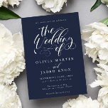 Elegant Calligraphy Classic Wedding Invitation Kaart<br><div class="desc">Elegant Calligraphy Classic Wedding Invitation</div>