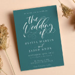 Elegant Calligraphy Classic Wedding Invitation Kaart<br><div class="desc">Elegant Calligraphy Classic Wedding Invitation</div>