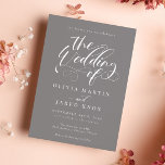 Elegant Calligraphy Classic Wedding Invitation Kaart<br><div class="desc">Elegant Calligraphy Classic Wedding Invitation</div>
