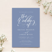 Elegant Calligraphy Classic Wedding Invitation Kaart