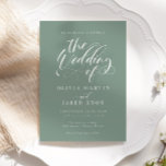 Elegant Calligraphy Classic Wedding Invitation Kaart<br><div class="desc">Elegant Calligraphy Classic Wedding Invitation</div>