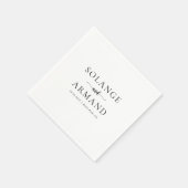 Elegant Calligraphy Classic Wedding Napkins Servet (Hoek)