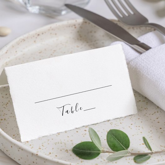 Elegant Calligraphy Classic Wedding Plaatskaartje