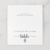 Elegant Calligraphy Classic Wedding Place Card Plaatskaartje (Buitenkant ongevouwen)