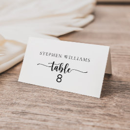 Elegant Calligraphy Classic Wedding Place Card Plaatskaartje
