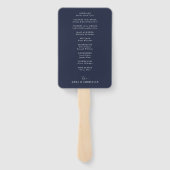 Elegant Calligraphy Classic Wedding Program Hand F Handwaaier (Achterkant)