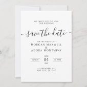 Elegant Calligraphy Classic Wedding Save The Date (Voorkant)
