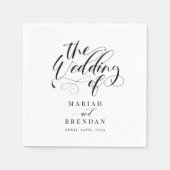 Elegant Calligraphy Classic Wedding Servet (Voorkant)