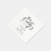 Elegant Calligraphy Classic Wedding Servet (Hoek)