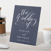 Elegant Calligraphy Classic Wedding Welcome Pedest Reclamebord Met Voetstuk (Insitu)