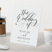 Elegant Calligraphy Classic Wedding Welcome Reclamebord Met Voetstuk (Insitu)